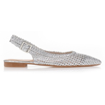 γόβες ασημί με διάτρητο σχέδιο ασημι σε προσφορά