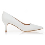  γόβες λευκές δερματίνη λευκο