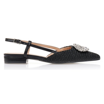 γόβες με στρογγυλό κόσμημα μαυρο σε προσφορά