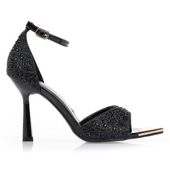 πέδιλα μαύρα λούρεξ με στρας μαυρο σε προσφορά