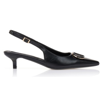 γόβες δερματίνη με αγκράφα μαυρο σε προσφορά