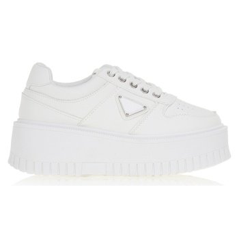 sneakers με ψηλή σόλα λευκο σε προσφορά