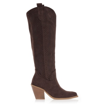 μπότες cowboy με διάτρητες λεπτομέρειες σε προσφορά