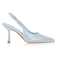  γόβες slingback λουστρίνι μπλε