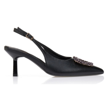 γόβες δερματίνη με αγκράφα μαυρο σε προσφορά