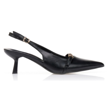 γόβες δερματίνη με ιδαίτερο τακούνι σε προσφορά