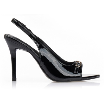 γόβες slingback λουστρίνι μαυρο σε προσφορά