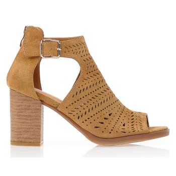 μποτάκια peep toe με διάτρητο σχέδιο σε προσφορά