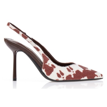 γόβες slingback μυτερές cow σε προσφορά