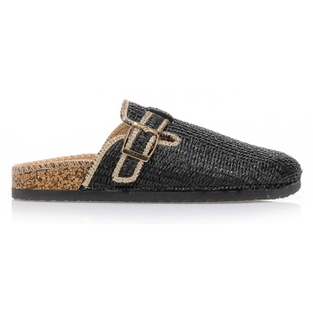 σανδάλια μαύρα ψάθινα ανατομικά μαυρο σε προσφορά