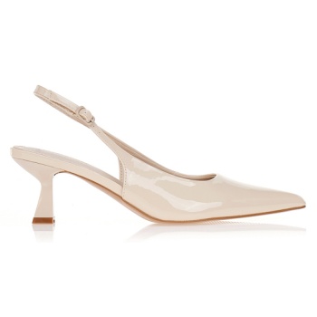 γόβες slingback σε λουστρίνι μπεζ σε προσφορά