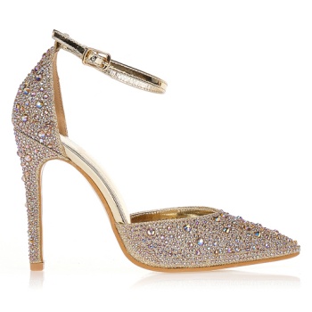 γόβες χρυσές με στρας χρυσο σε προσφορά