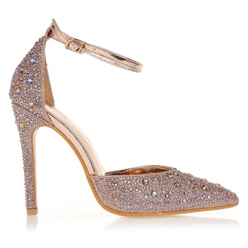 γόβες μπρονζέ με στρας μπρονζε σε προσφορά