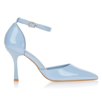 γόβες γαλάζιες με μπαρέτα γαλαζιο σε προσφορά