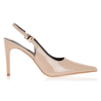 γόβες nude μυτερές slingback nude σε προσφορά