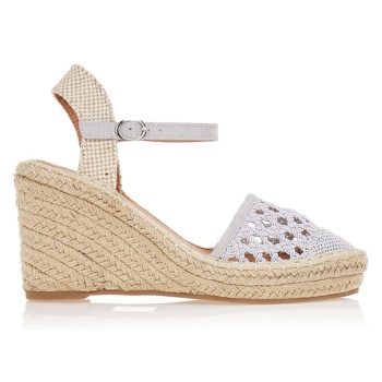 εσπαντρίγιες πλατφόρμες με μπαρέτα λευκο σε προσφορά