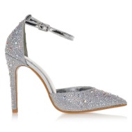 γόβες ασημί με στρας αση...