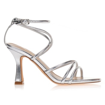 πέδιλα ασημί με πολλαπλά λουράκια ασημι σε προσφορά