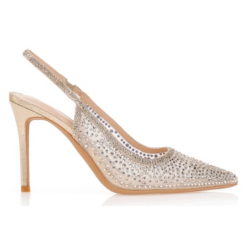 γόβες με διαφάνεια και διακοσμητικά σε προσφορά