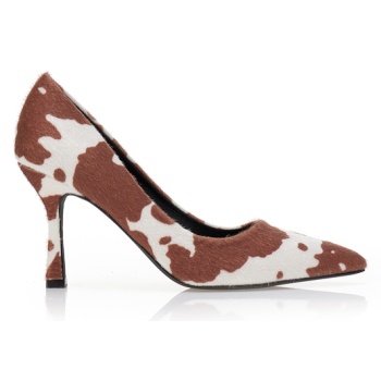 γόβες animal print με λεπτό τακούνι cow σε προσφορά