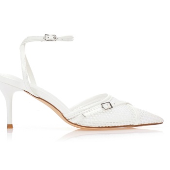 γόβες με διαφάνεια και χιαστί λουράκια σε προσφορά