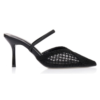 γόβες μαύρο με πλεκτό σχέδιο στη φάσα σε προσφορά