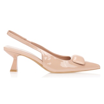 γόβες nude slingback με αγκράφα nude σε προσφορά