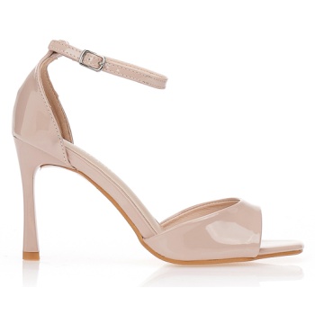 πέδιλα nude λουστρίνι με μπαρέτα nude σε προσφορά