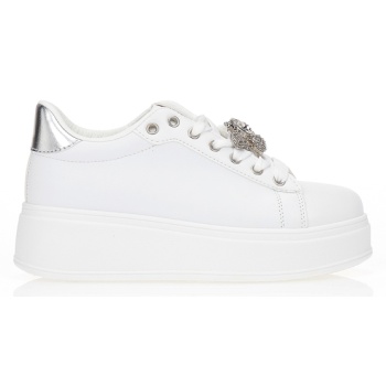 sneakers με ασημί μέλισσα και στρας σε προσφορά