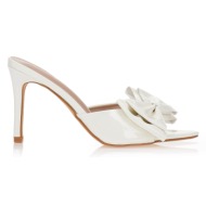  mules λευκά με διπλό φιόγκο λευκο