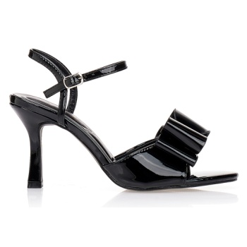 πέδιλα μαύρα με διακοσμητικό φιόγκο σε προσφορά