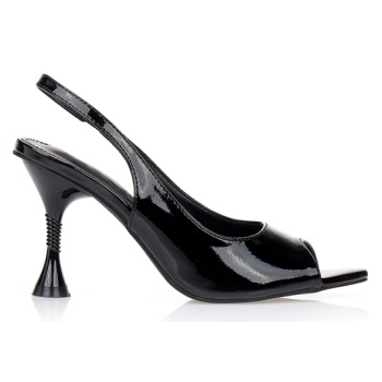 πέδιλα μαύρα λουστρίνι με ιδιαίτερο σε προσφορά