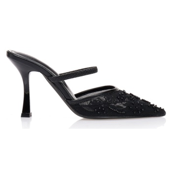 mule γόβες με λουλούδια και χάντρες σε προσφορά