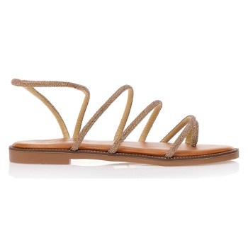 σανδάλια με χρυσά στρας στα λουράκια σε προσφορά