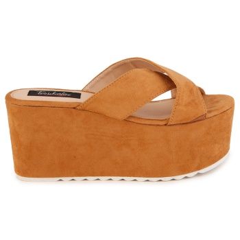 πλατφόρμες κάμελ σουέτ χιαστή καμελ σε προσφορά