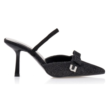 πέδιλα slingback jean με φιόγκο και σε προσφορά