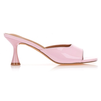 mules ροζ με ιδιαίτερο τακούνι ροζ σε προσφορά