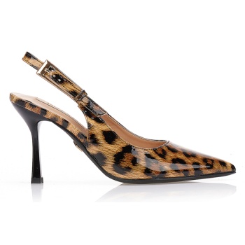 γόβες tsoukalas animal print λουστρίνι