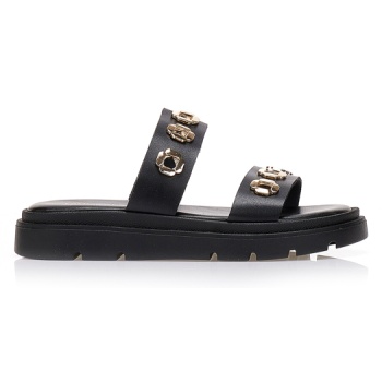 σανδάλια tsoukalas flatforms με χρυσές