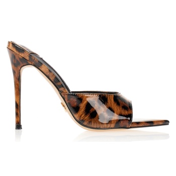 mules tsoukalas με ανοιχτή μύτη λεοπαρ