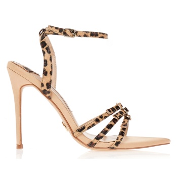 πέδιλα tsoukalas μπεζ με animal print