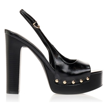 πέδιλα μαύρα με τρουκς και χοντρό σε προσφορά