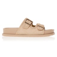  παντόφλες σουέτ πούρο με τρουκς πουρο