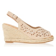  εσπαντρίγιες πλατφόρμες με σχέδιο λουλουδιών μπεζ