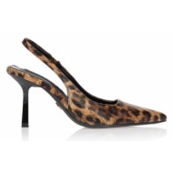  γόβες tsoukalas slingback animal print λεοπαρ