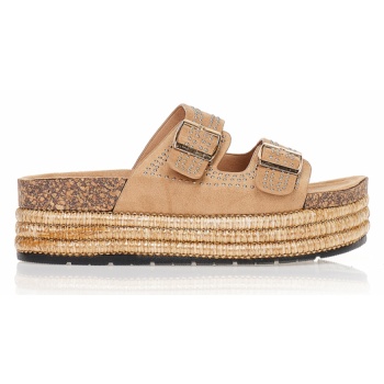 πλατφόρμες tsoukalas με σουέτ φάσα και