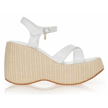 πλατφόρμες tsoukalas δερματίνη λευκο