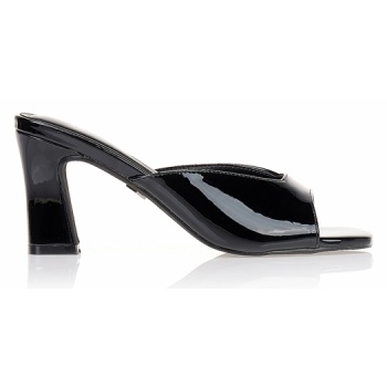 mules tsoukalas μαύρα με χοντρό τακούνι