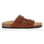  παντόφλες tsoukalas καφέ με διπλή ρυθμιζόμενη φάσα καφε