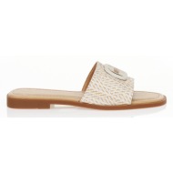  σανδάλια tsoukalas λευκά με αγκράφα και στρας λευκο